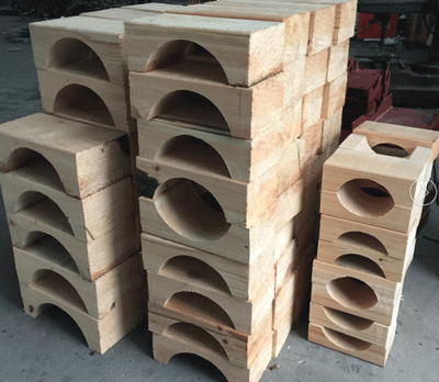 保冷红松木管托